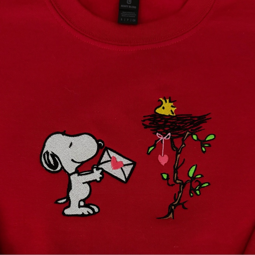 Snoopy Valentine’s Day Embroidered Sweatshirt